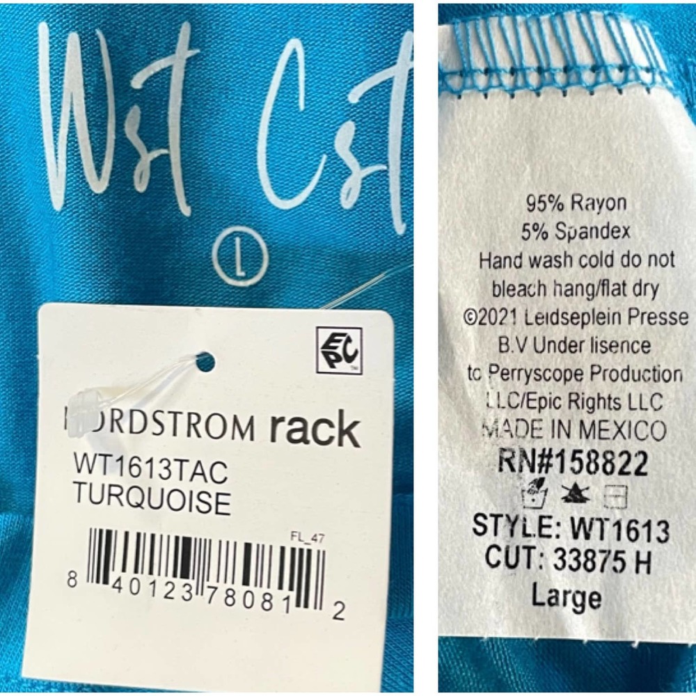 Wst Cst Blue Oversized Retro ACDC Graphic T-Shirt NEW Large - Picture 4 of 5